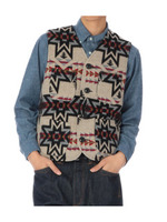 ネイティブブランケットベスト/ベージュ系(954)