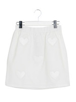 ハートタイトスカート/ホワイト