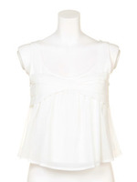 バストリボンショートTOP/WHT