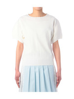 バルーンスリーブニットプルオーバー/ホワイト(001)