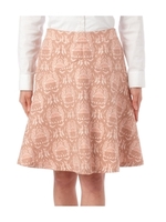 バロック柄フレアスカート/ピンク系(472)