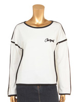 パイピング裏毛TOPS/WH