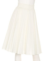 パンチングプリーツスカート/WHT