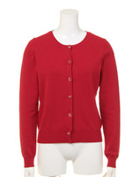 ビビットカラー単品カーデ/レッド