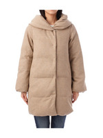 ファイバーニット中綿入りコート/ライトベージュ(051)