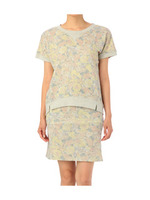 フラワープリントスウェット+スカートセット/ネイビー系(191)