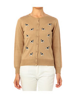 フレンチブルドック ニットカーディガン/ベージュ系(552)