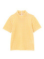 フロッキーギンガムチェックカットソー/イエロー(232)