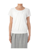 フロントタックシフォンカットソー/ライトグレー(011)