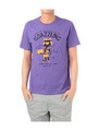 プリントスラブ天竺Tシャツ/パープル系(081)