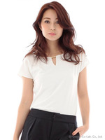 プレートデザインTシャツ/イエロー