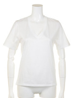 ベーシックVネックカットソー/ブラック