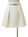 ベルトツキキリカエスカート/ホワイト