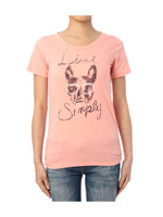 ボストンテリアプリントTシャツ/グリーン系(022)