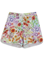 ボタニカルフラワー柄ショートパンツ/ホワイト系(103)