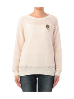 ポップコーンシャギーワッペン付きプルオーバー/ライトベージュ(051)