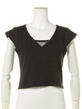 メランジパターンTOPS/BLACK