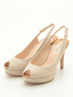 ラブリーウォーク・バックストラップストームサンダル/ベージュ