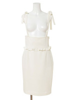 リボンショルダー2WAYスカート/WHITE