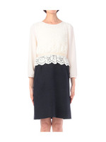 レーシーツイードドッキングワンピース/ネイビー(093)