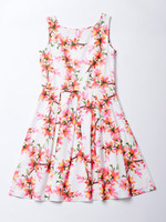 レトロフラワーワンピ/ピンク