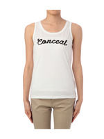 ロゴプリントタンクトップ/ホワイト(004)