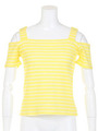ワッフルボーダーTOPS/YEL