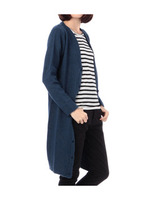 圧縮風ニットロングカーディガン/ネイビー(093)