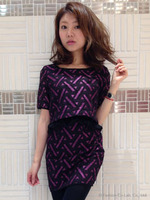 幾何学レースセットアップ/パープル