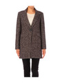 起毛ツイード ワンボタンコート/ブラウン系(243)