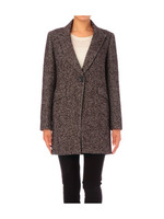 起毛ツイード ワンボタンコート/ブラウン系(243)