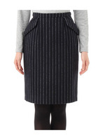 細ストライプタイトスカート/ネイビー系(393)