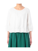 七分袖バルーンブラウス/オフホワイト(003)