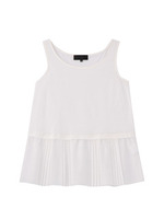 裾プリーツタンクトップ/ネイビー系(093)