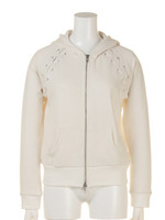 編み上げパーカー/ホワイト