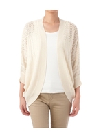 編み地変化モモンガニットカーディガン/ピンク系(066)