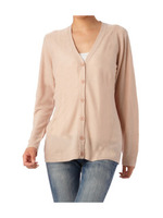 Vネックニットカーディガン/ピンク系(071)