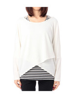 タンクトップ+ドルマンプルオーバーセット/オフホワイト(503)