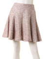 ツイードフレアスカート/ピンク