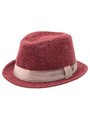 ミックスカラーネップ中折れハット/レッド系(063)