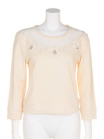 CAGY　FLOWER　EMBROIDERY/グレー