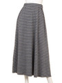 【SEEDS OF CALIFORNIA FOR ROSE BUD】D/J STRIPE REVERSIBLE MAXI SKIRT/GRY/STRIPE