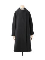 ダブルモッサトラペーズコート/ブラック(019)