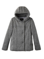 フード付き中綿ショートコート/グレー系(912)