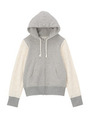 レース切り替えジップアップパーカ/ライトグレー(911)