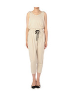 肩リボンジャージオールインワン/ベージュ系(051)