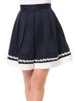 裾レース配色ポンチSK/コン