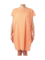 HONNETE ゆるシルエットリバティプリントワンピース/オレンジ系(167)