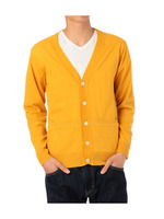 Vネックカーディガン/イエロー系(033)