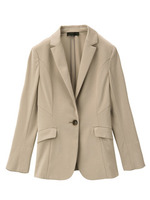 [L]ウォッシャブルジャージジャケット/ベージュ系(054)